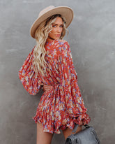 Grow Closer Floral Pleated Romper Ins Street